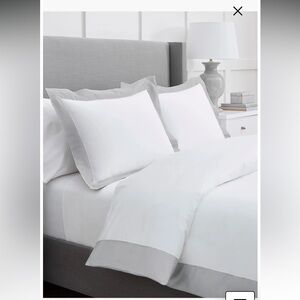 Boll & Branch NWT Signature Colorblock Organic Cotton Duvet Cover & Sham Set